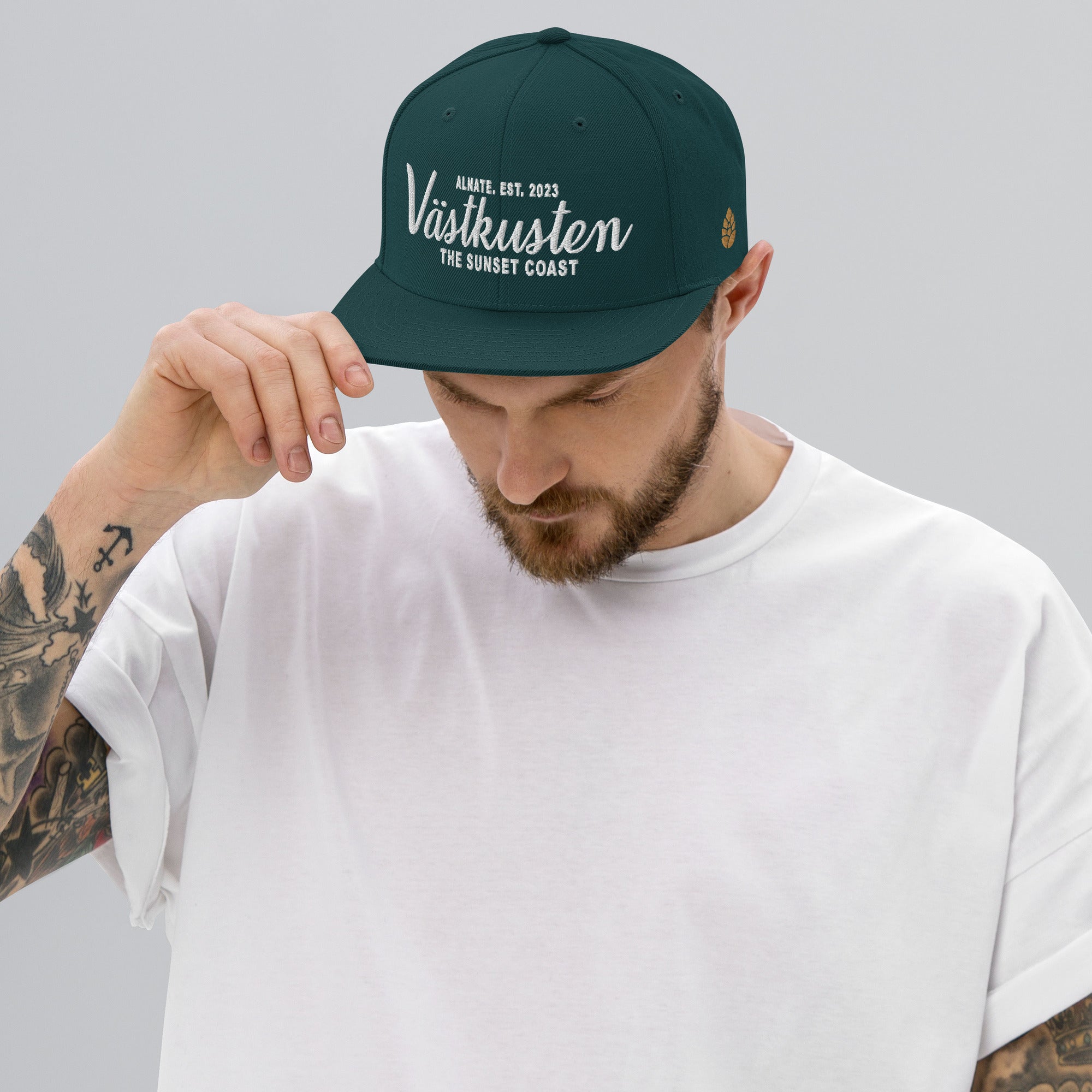 Snapback keps västkusten grön färg