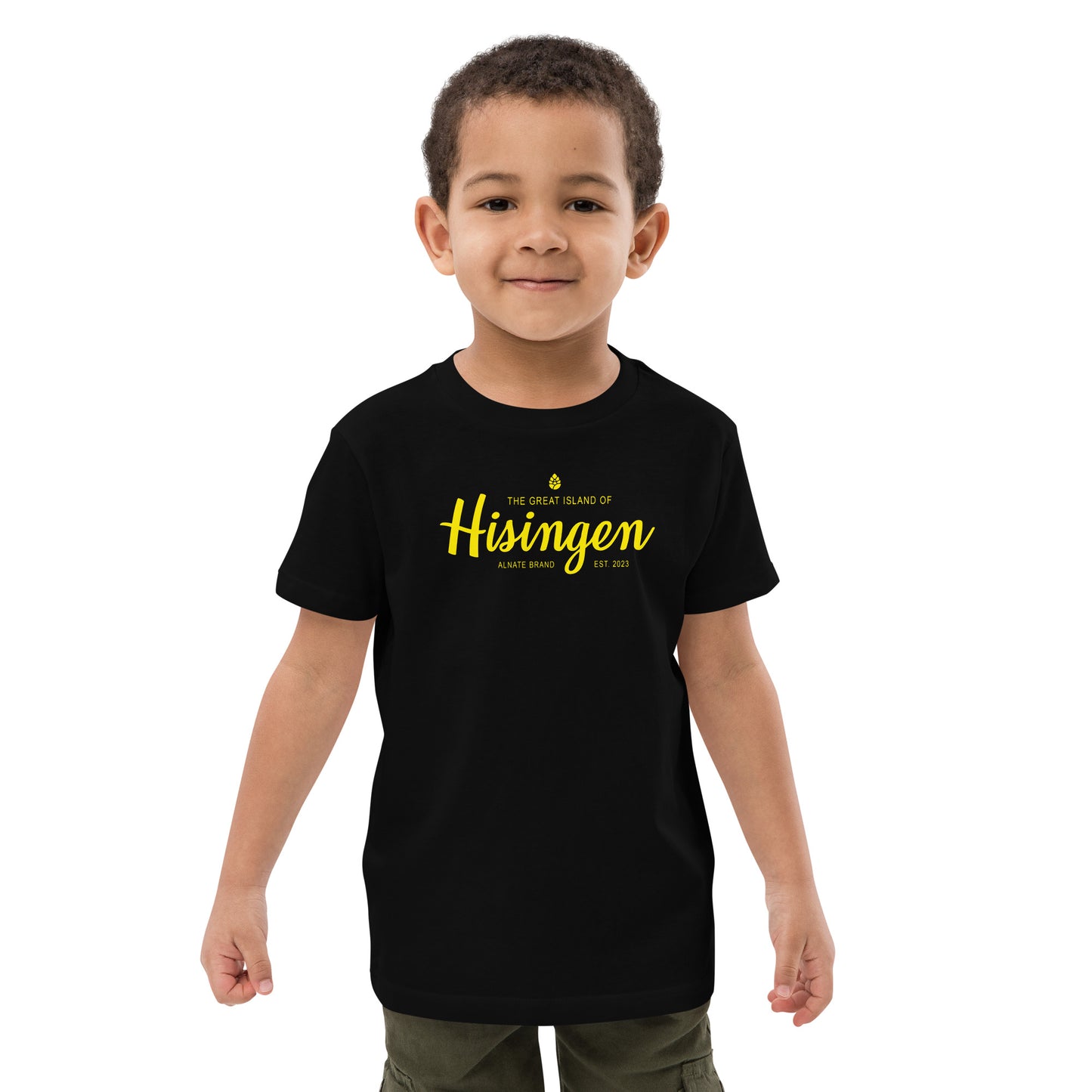 T-shirt barn - Hisingen, Gult Tryck