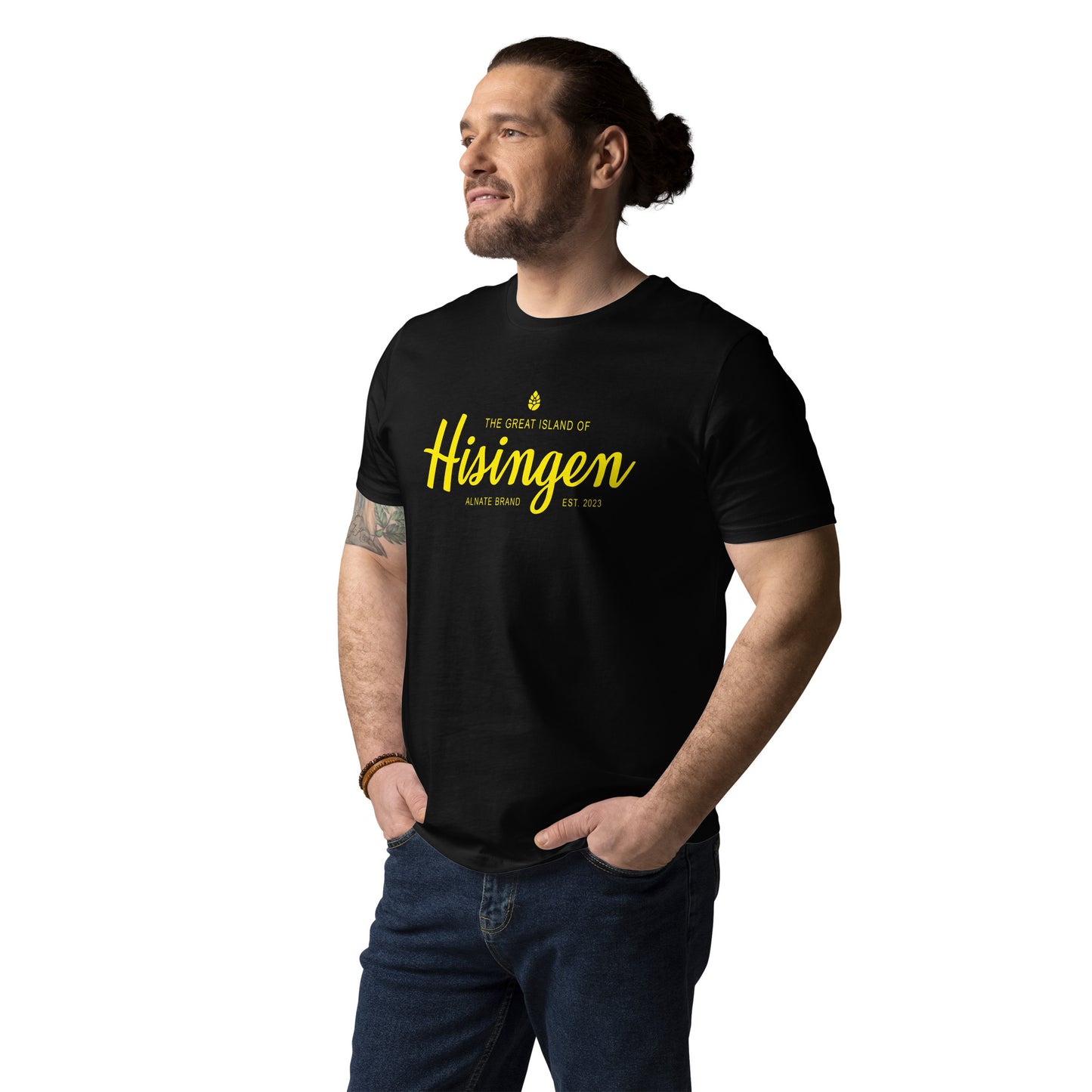 T-shirt - Hisingen, Gult Tryck