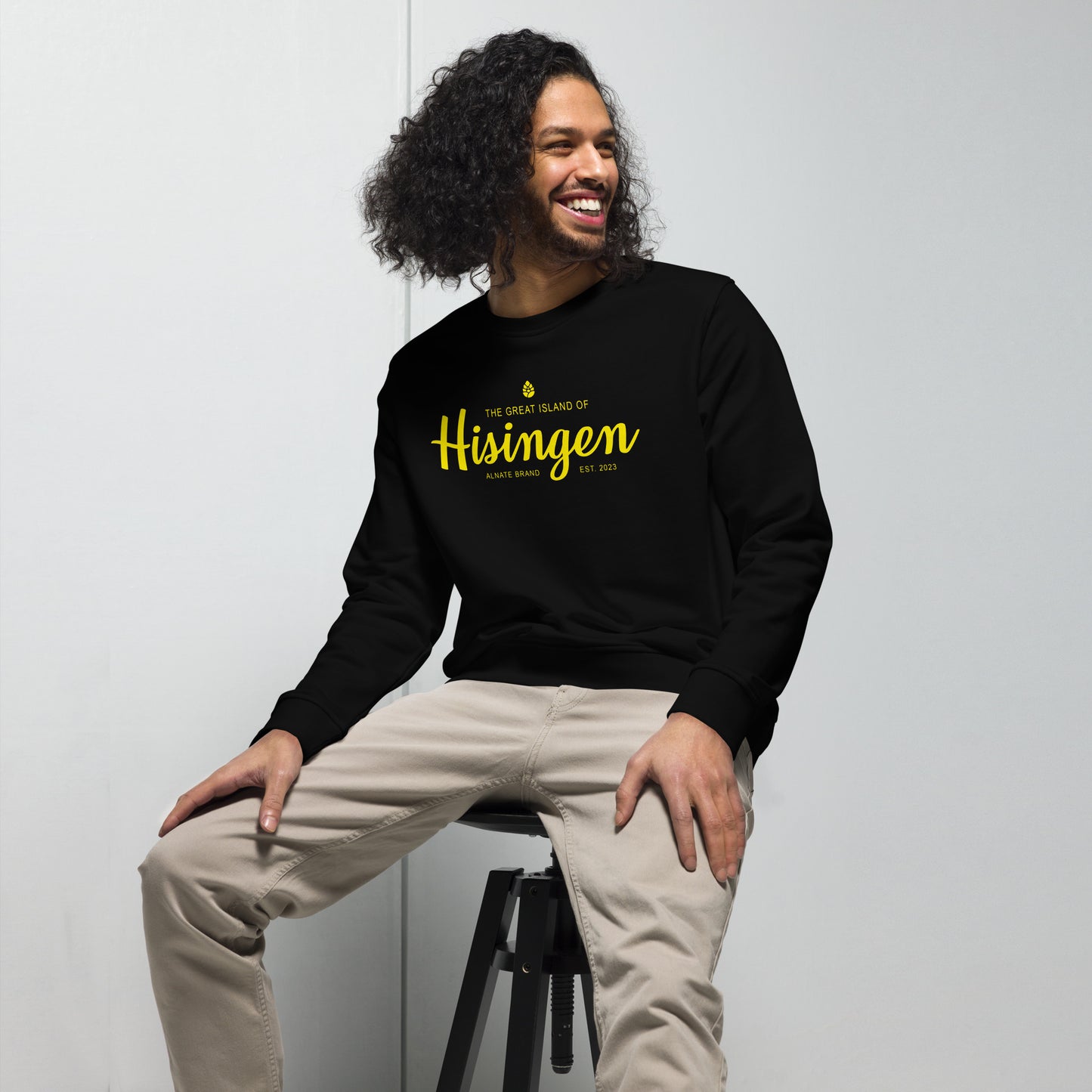 Sweatshirt - Hisingen, Gult Tryck