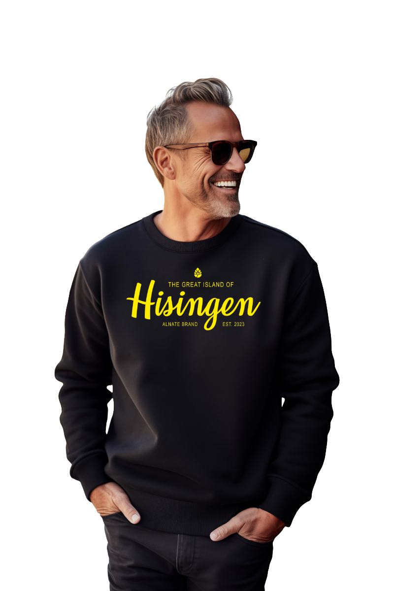 Sweatshirt - Hisingen, Gult Tryck